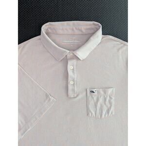 Vineyard Vines Performance Polo Shirt Men’s XL Pink White Striped Golf Stretch